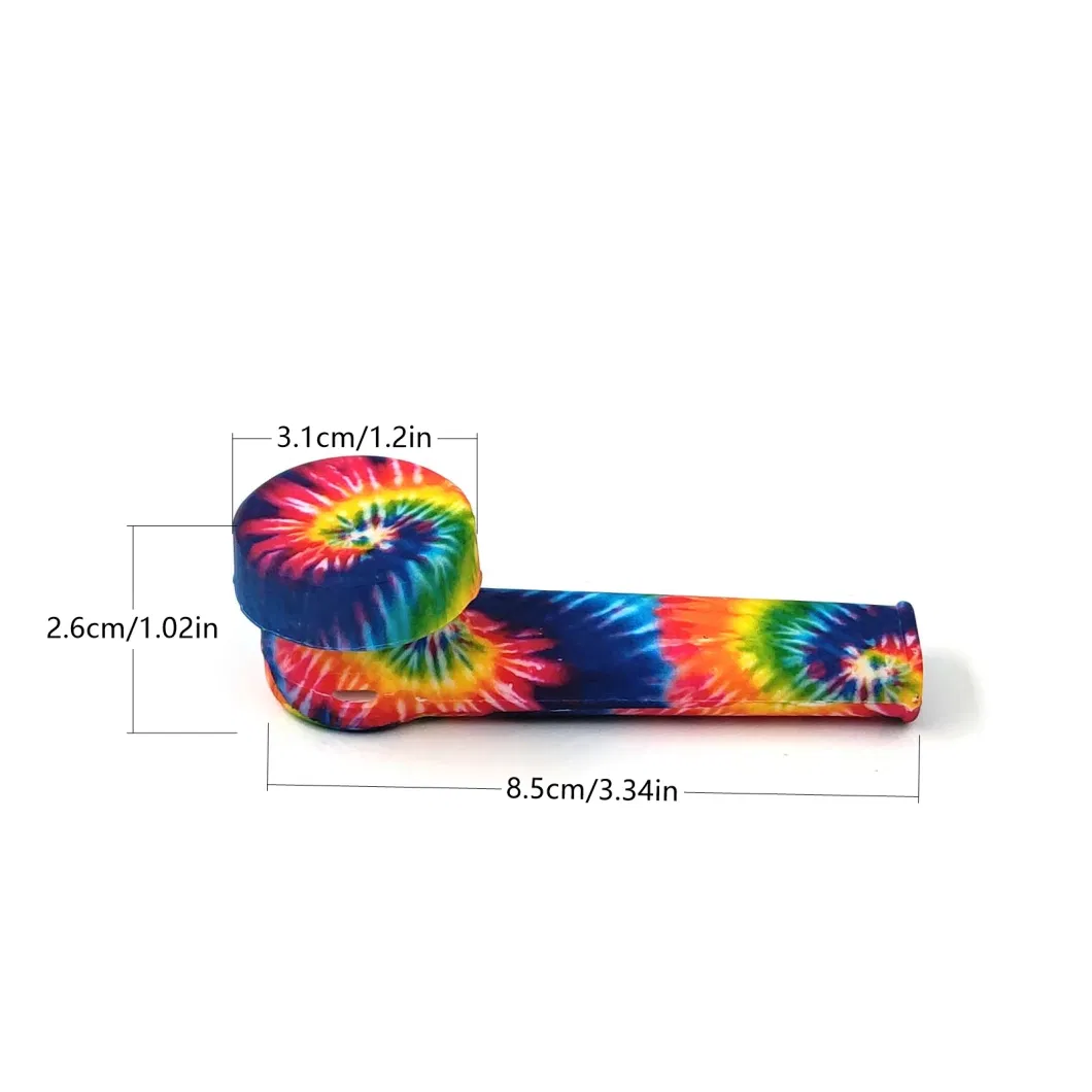 Siliclab Tie Dye Glass Bowl Tobacco Silicone Smoking Pipe Multiple Colors