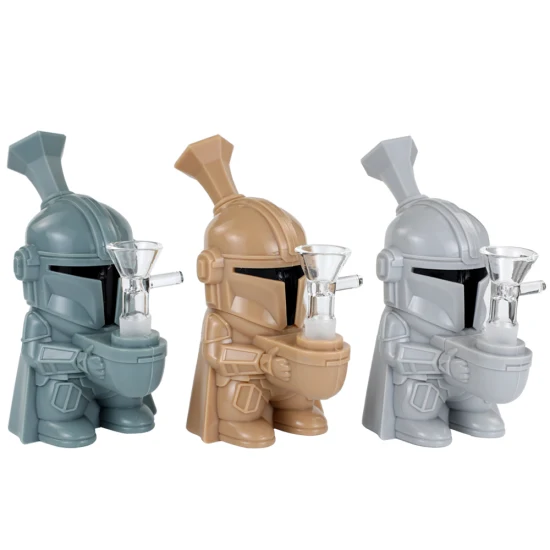 Silicone Smoking Mandalore Water Pipe Hot Sell Glass Animated Star War