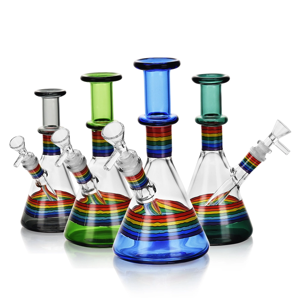 Esigo New Decal Design 6.7&quot; Wholesale Rainbowl Glass Shisha Hookah Oil DAB Rig Smoking Glass Water Pipe with Fast Shipping