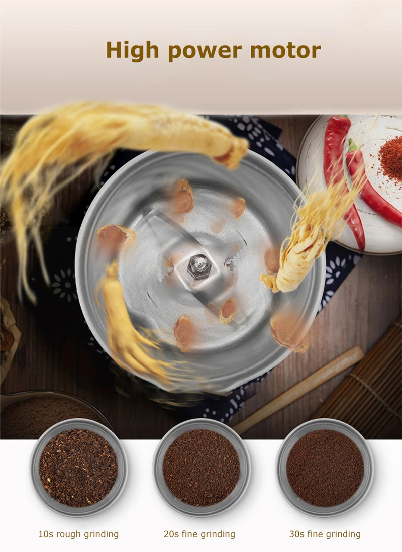 China Home Kitchen Appliance Tools Set Corn Portable Durable 100g Power/Electric Herb Spice Grinder Price for Coffee/Mill/Grains/Dry Pepper