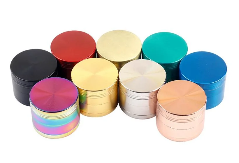 Colorful Zinc Alloy Smoke Herb Grinder 40/50/63/75mm Four-Layers High Quality