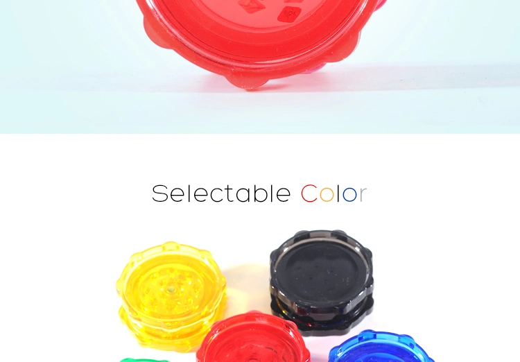 Hot Sale Colorful Customized Plastic 2 Layers Tobacco Grinder Plastic Herb Grinders