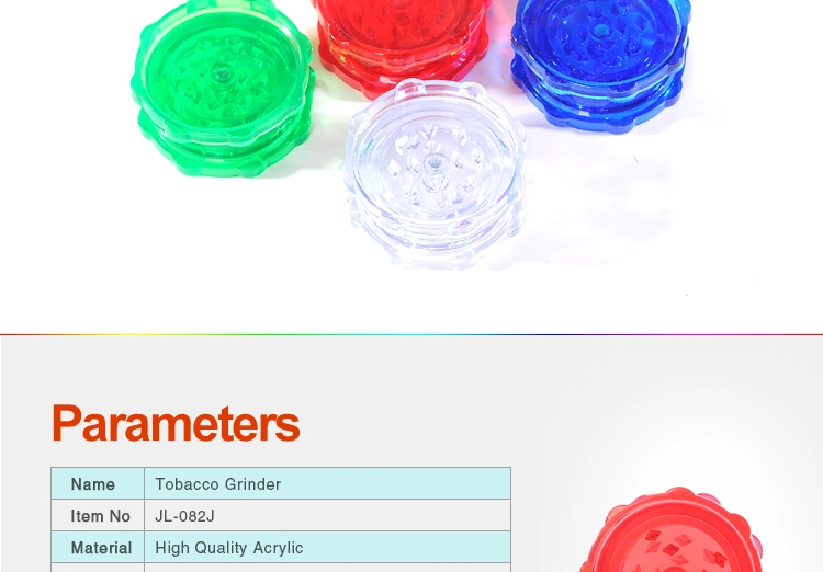 Hot Sale Colorful Customized Plastic 2 Layers Tobacco Grinder Plastic Herb Grinders
