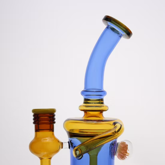 2021 New Colored Glass Water Smoke Pipe Set Glass DAB Rigs Smoking Accessories with Ash Catcher
